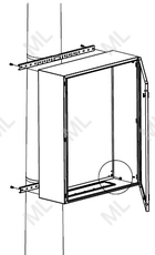 Комплект крепления на столб для навесных и клеммных корпусов, ширина корпуса 300 мм АРТ. R5FB300 - Каталог электротехнического оборудования