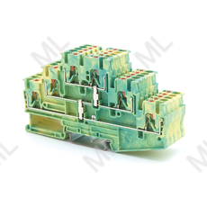 Клемма заземления трехуровневая, зажим push-in, 6 точек подключения, 2.5 кв.мм Арт. VPR-2.5-3L-PE-YG - Каталог электротехнического оборудования