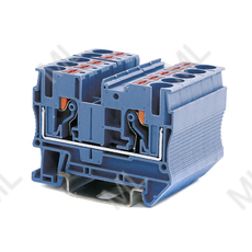 Клемма проходная, зажим push-in, 2 точки подключения, 6 кв.мм, синяя Арт. VPR-6-BU - Каталог электротехнического оборудования