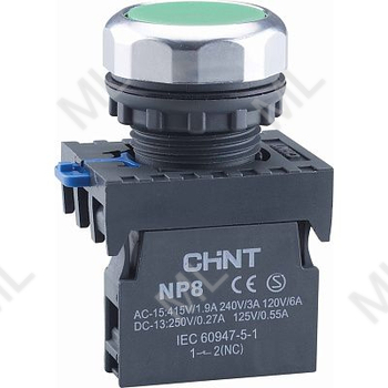 Кнопки и переключатели. Серия NP8. Цвет зеленый - Каталог электротехнического оборудования