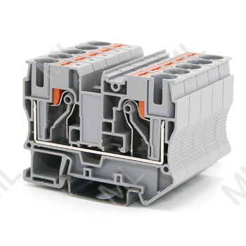 Клемма проходная, зажим push-in, 2 точки подключения, 10 кв.мм, серая Арт. VPR-10-GY - Каталог электротехнического оборудования