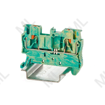 Клемма заземления, зажим push-in, 2 точки подключения, 2.5 кв.мм Арт. VPR-2.5-PE-YG - Каталог электротехнического оборудования